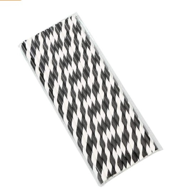 

Striped paper straw, Black stripes., 501 Original