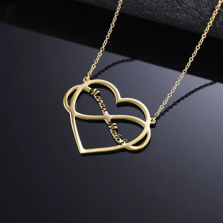 Infinity Heart Name Necklace