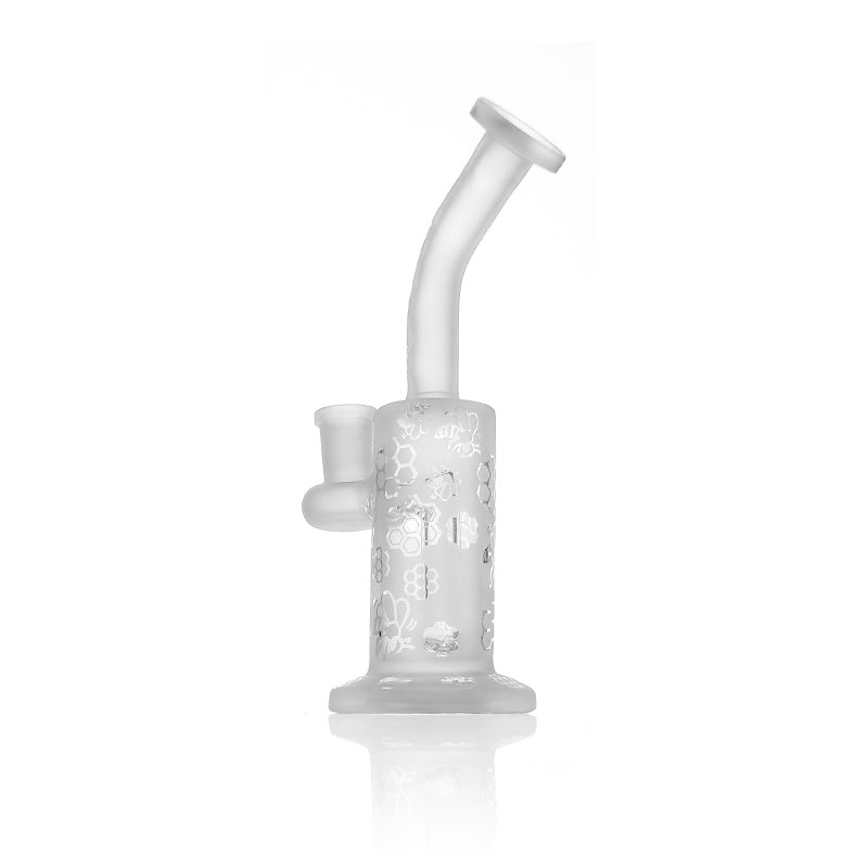 4.5 Inches Unique Double Recycler Mini Glass Bong  Heady Glass
