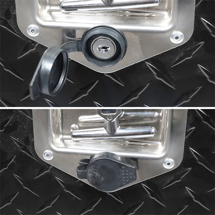 Silscvtt 18 Inch Heavy Duty Aluminum Tool Box Pointer Hinge Style Black