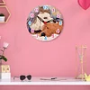 Diamond Painting Animal Wooden Wall Clock Home Decor