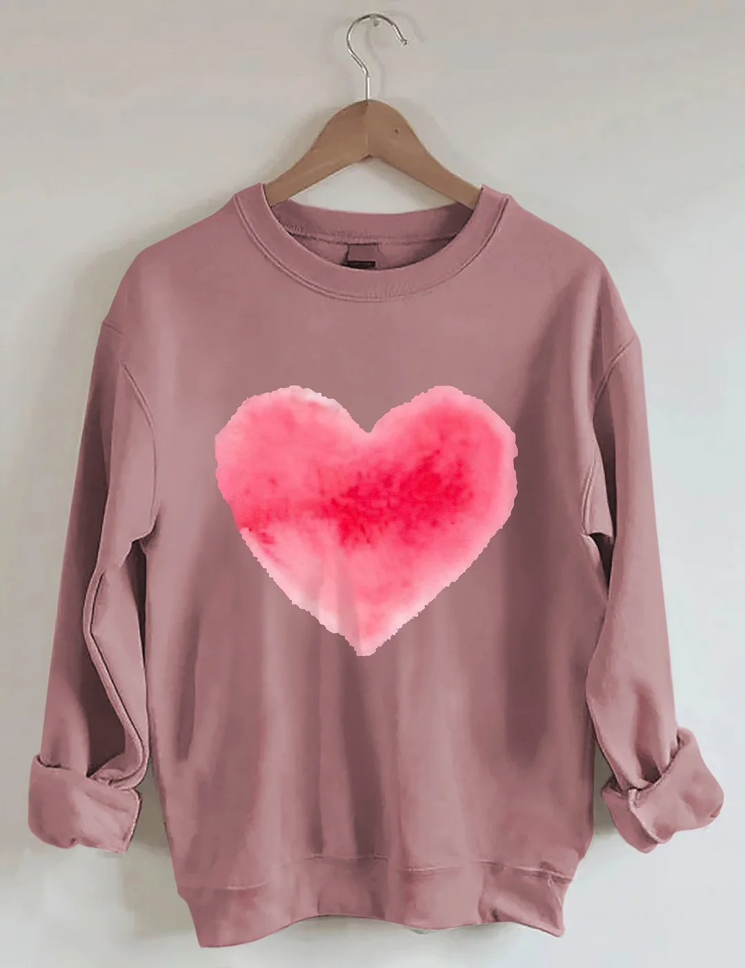 Watercolor Heart Valentine's Day Sweatshirt