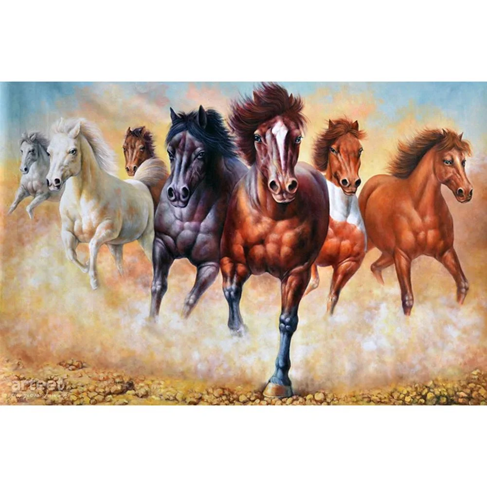 Full Round Diamond Painting - Running Horse(30*40cm)