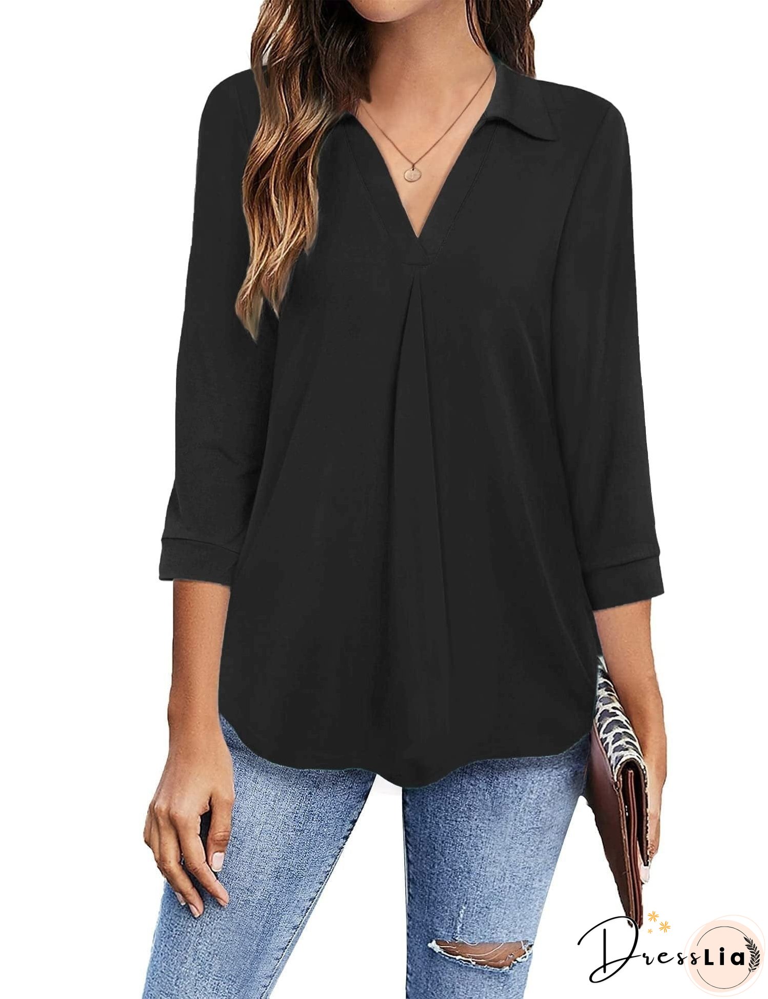 Elegant V Neck Blouse for Women