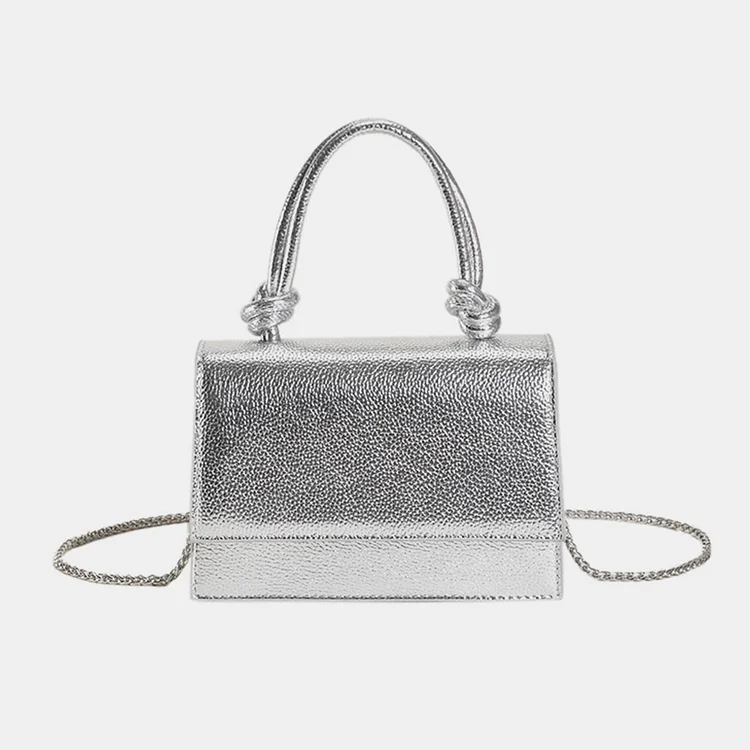 Fashion Litchi Pattern PU Leather Square Bag