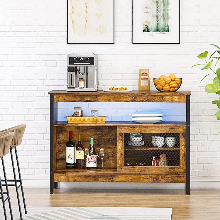 Bestier Sideboard Buffet with Sliding Doors Storage Cabinet