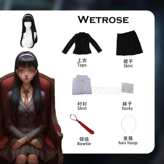 [Wetrose] Tomie Kawakami Identity V Cosplay Costume Dream Witch Yidhra Wig Full Set