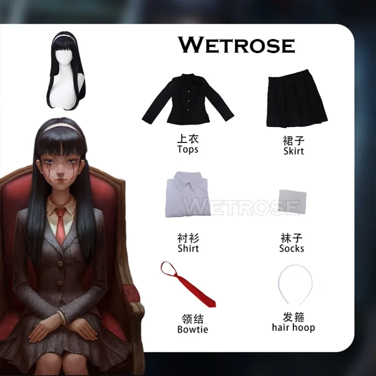 【Wetrose】Tomie Kawakami Identity V Cosplay Costume Dream Witch Yidhra Wig Full Set