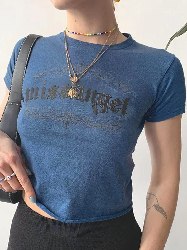 Miss Angel Vintage Baby Crop Top