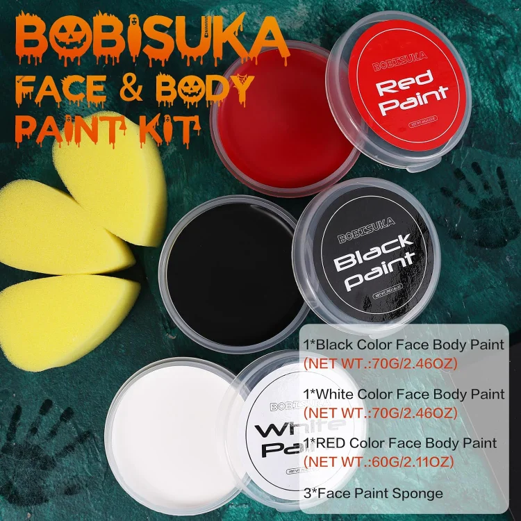 BOBISUKA Special Effects SFX Halloween Makeup Kit - 5 Colors
