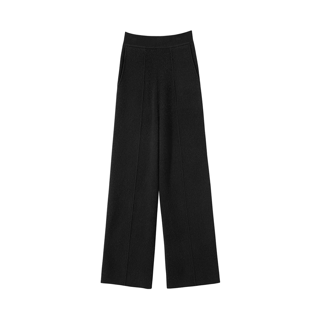 Wide-leg Straight Women's Cashmere Pants REAL SILK LIFE
