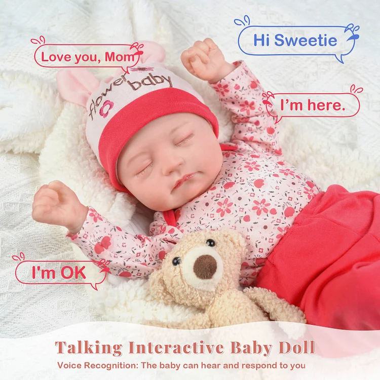 Babeside Sleeping Reborn Baby Connie 20'' Little Infant Girl Healing of the Heart with Heartbeat Coos and Breath