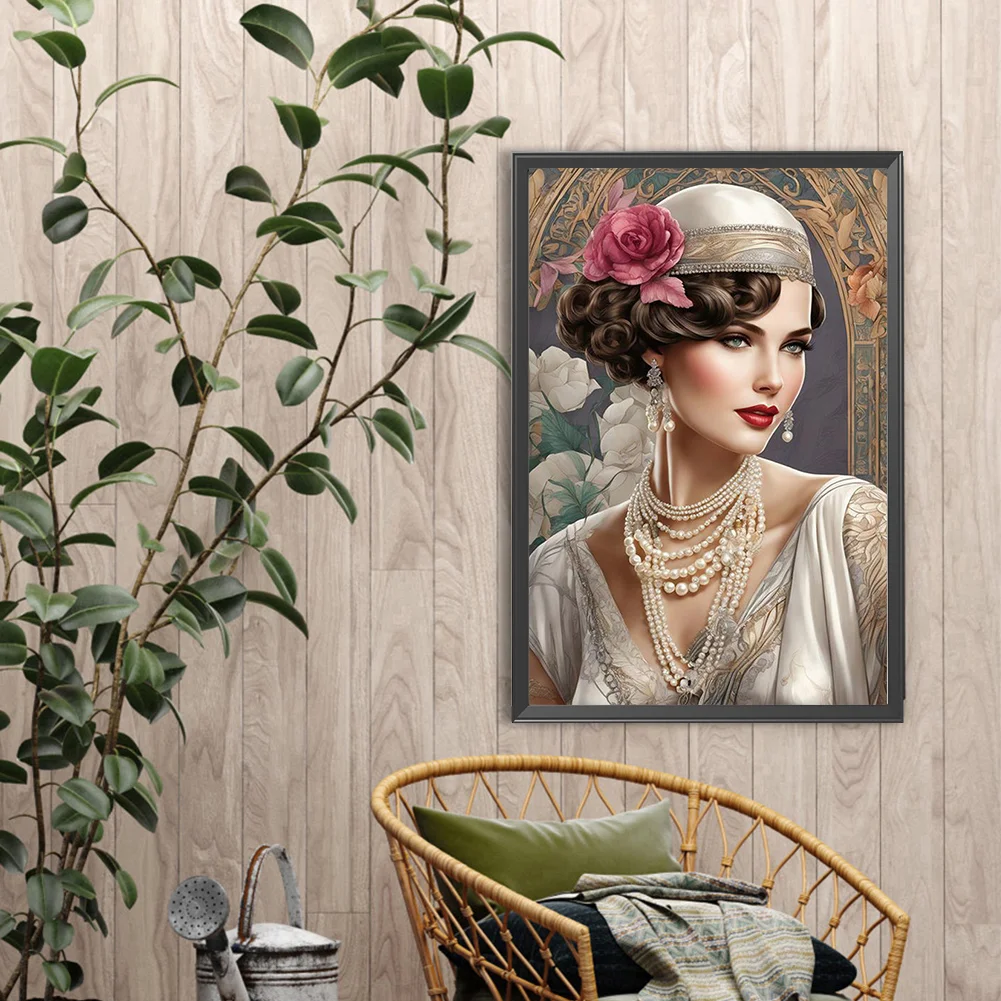 Diamond Painting - Full Round Drill - Lady(Canvas|40*60cm)