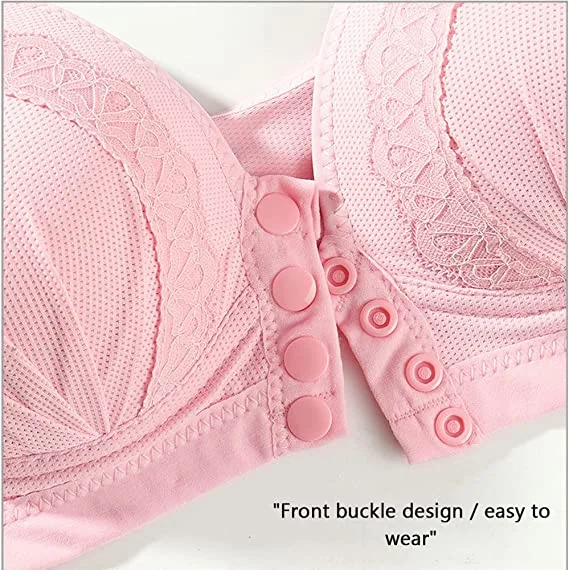 LB&reg;Moisture-wicking Skin-Friendly Cotton Front Button Bra- BUY 1 GET 2 FREE