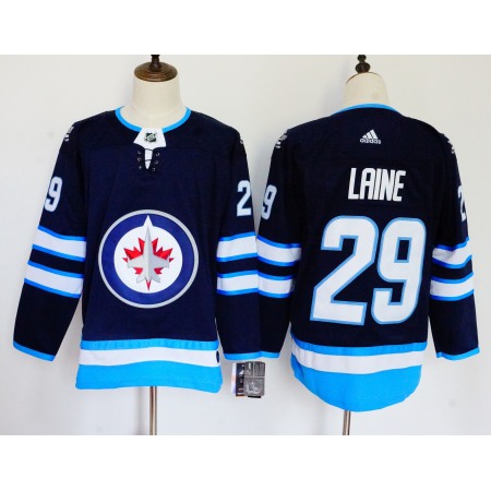 Men's  Winnipeg Jets #29 Patrik Laine Navy Stitched NHL Jersey