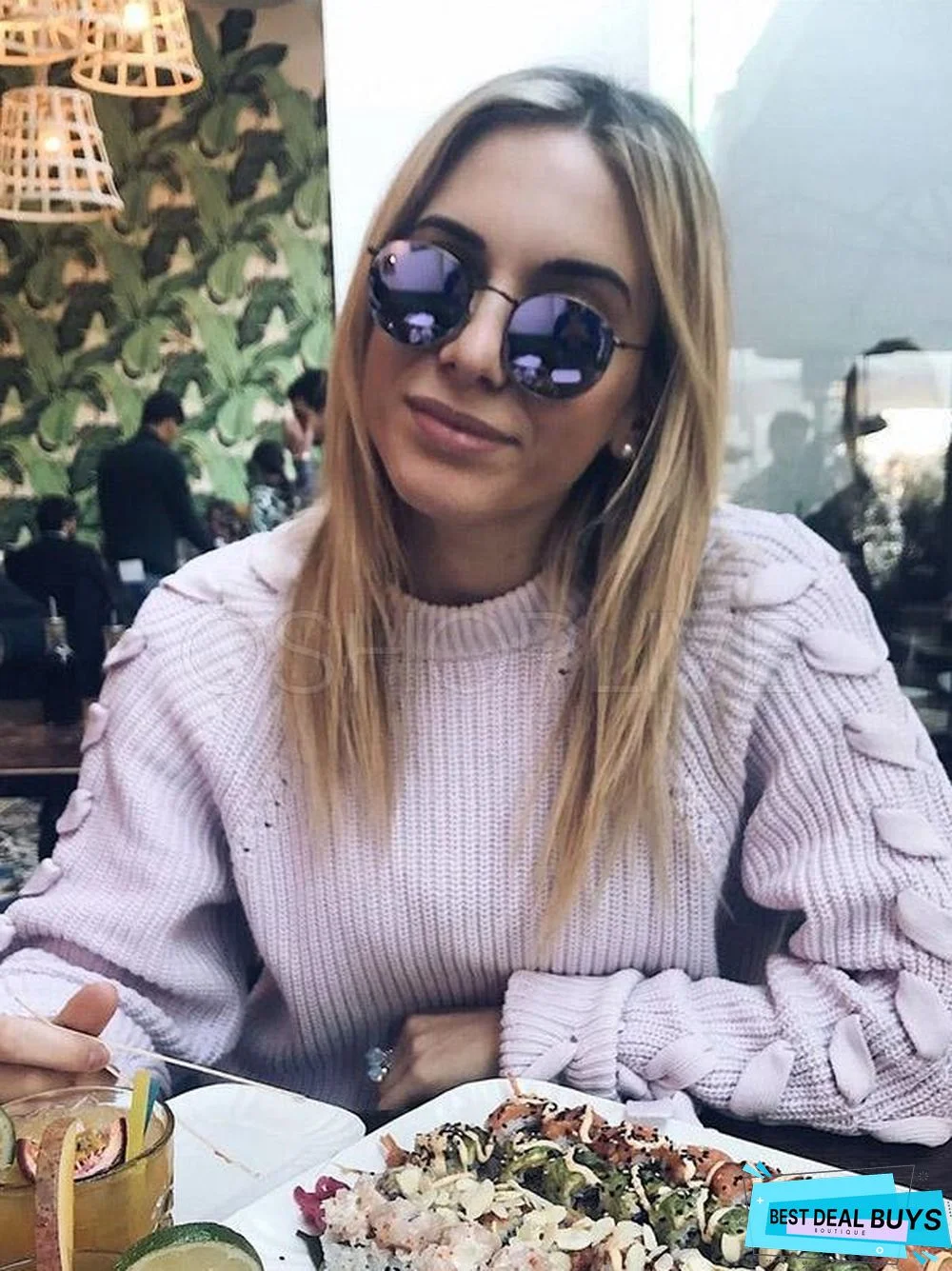 Loose Drawstring Knitting Sweater