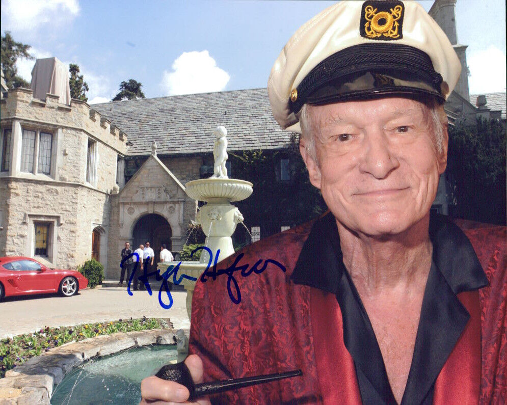 Hugh Hefner signed authentic 8x10 Photo Poster painting COA