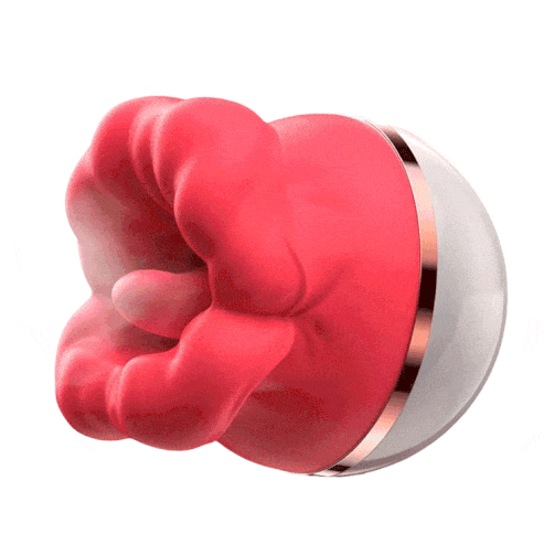 Big Mouth Tongue Licking Vibrator - Rose Toy