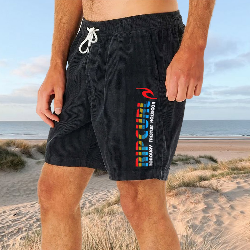 Men's Shorts Vintage Corduroy 5 Inch Board Shorts Beach Vacation Daily Casual Dark Khaki / [blueesa] /