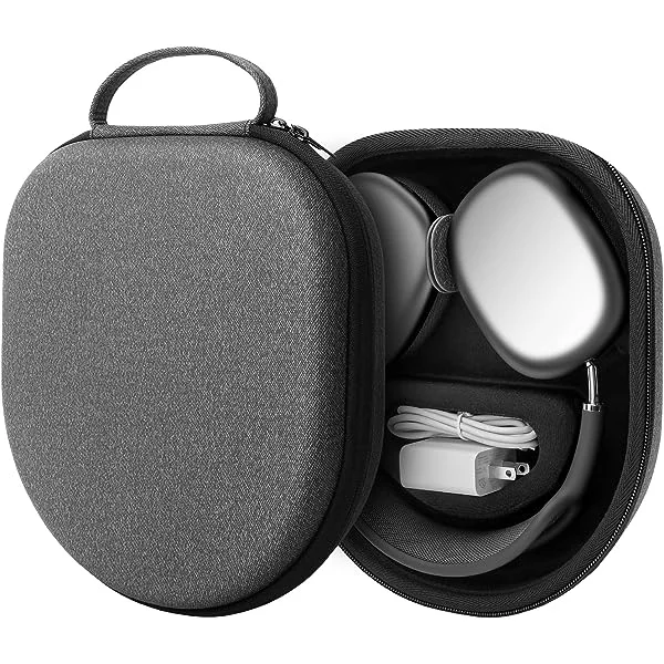 Smart Case for Apple AirPods Max Supports Sleep Mode, Hard Organizer  Portable Carry Travel Cover Storage Bag (Black)