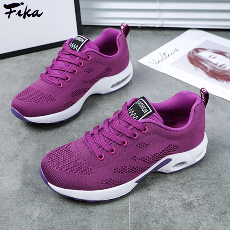 Running Shoes Women 2021 Breathable Casual Shoes Outdoor Light Weight Sports Shoes Walking Platform Ladies Sneakers Black Summer