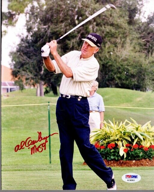 Al Geiberger Signed Autographed Golf 8x10 inch Photo Poster painting with MR 59 - PSA/DNA COA