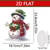 2D flacher Schneemann Druck DIY Desktop Diamond Art Kits für Home Office Desktop Dekor
