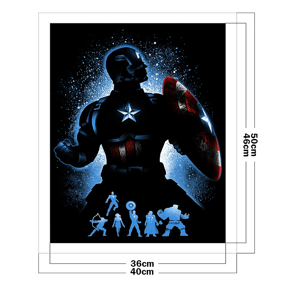 11CT Full Stamped Cross Stitch - Silhouette Series(Canvas|40*50cm)