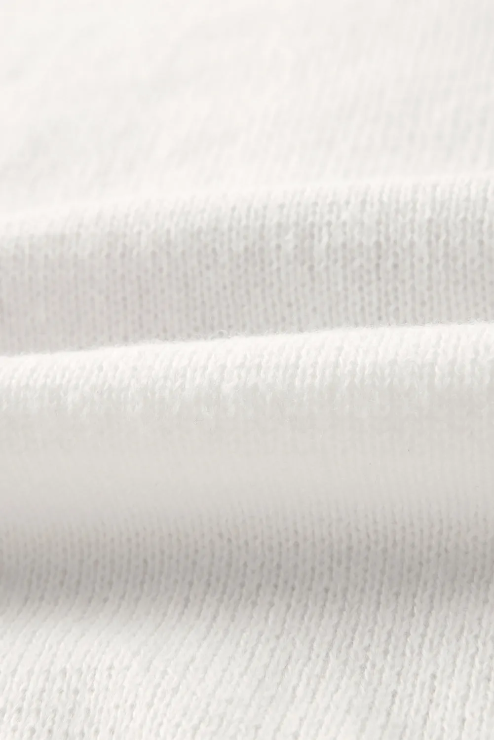 White Merry & Bright Round Neck Casual Sweater
