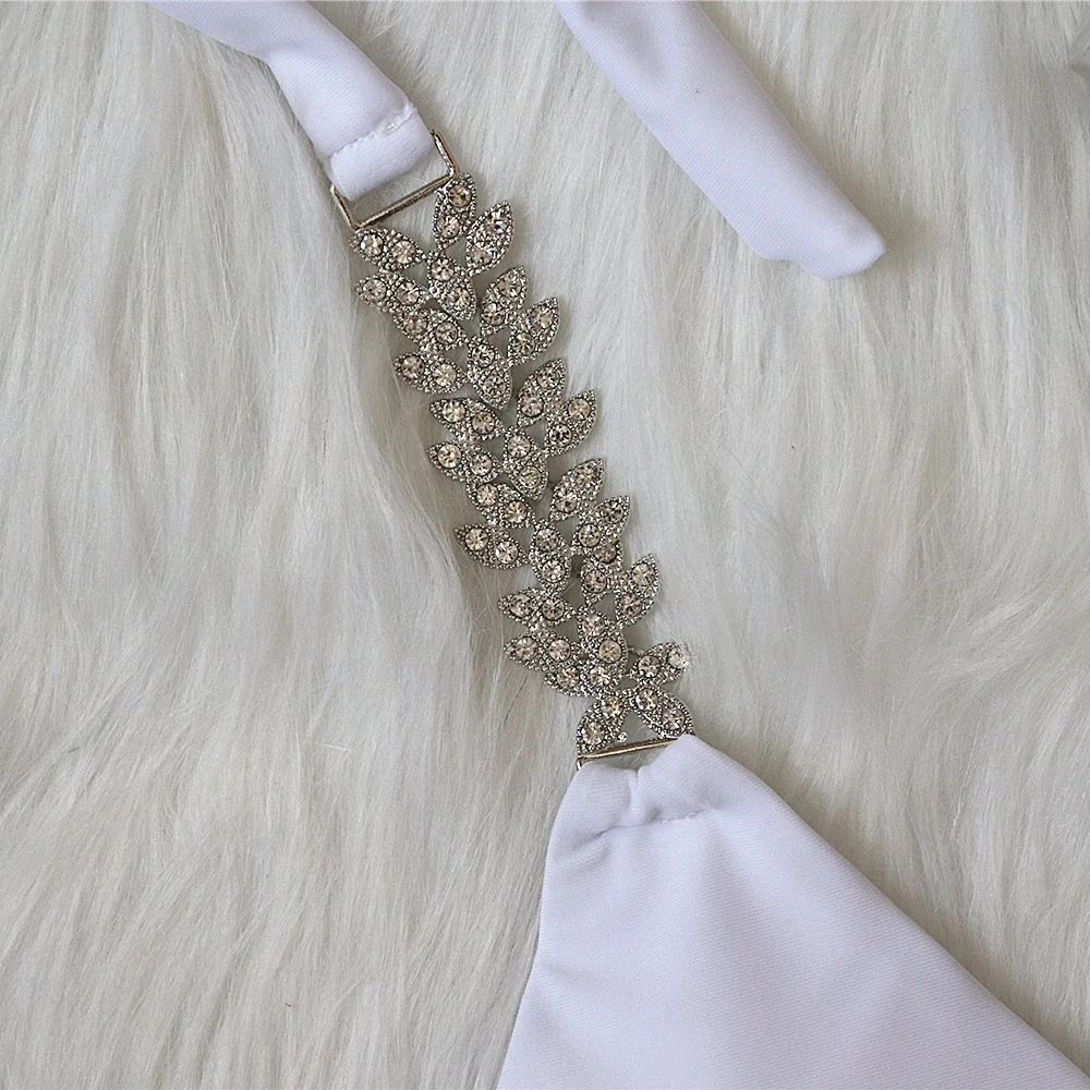 Uveng Uveng New Bikini Bandage Cross Bikini Solid Color Metal Diamond Swimsuit Sexy Female Swimsuit