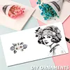 6pcs Vintage Lady DIY Diamond Painting Greeting Card Set with Envelopes Rhinestone Diamond Art Mosaic Postcards for Birthdays Thanksgiving & Special Occasion