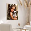 Sweet Cool Girl-Full Round Diamond Painting 30*40CM