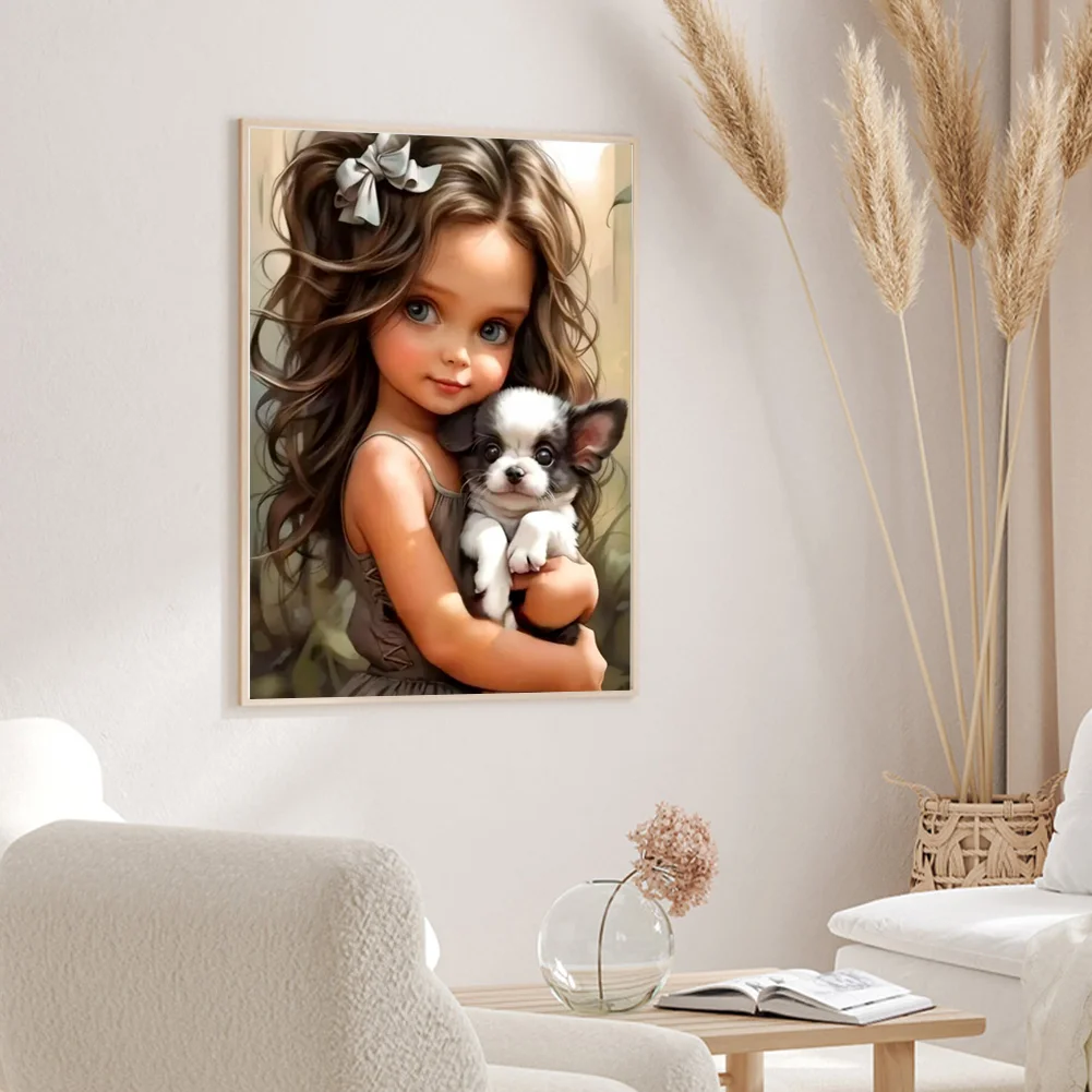 Diamond Painting - Full Round Drill - Sweet Cool Girl(Canvas|30*40cm)