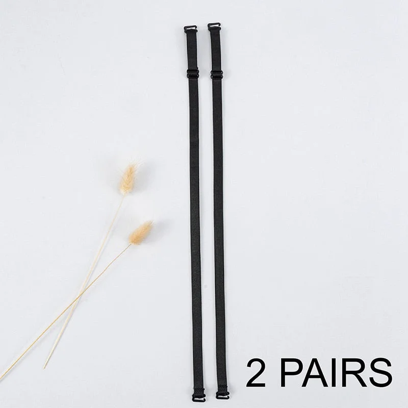 3Pairs=6Pcs Metal Buckle Bra Straps Belt Women's Elastic Transparent Silicone Adjustable Invisible Intimates Women Accessories