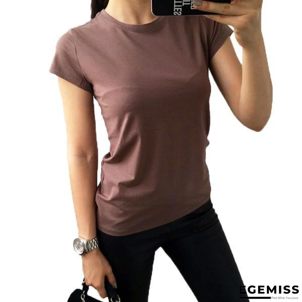 18 Colors S-3XL Plain T-Shirt Women Cotton Elastic Basic Casual Tops Short Sleeve T-shirt | EGEMISS