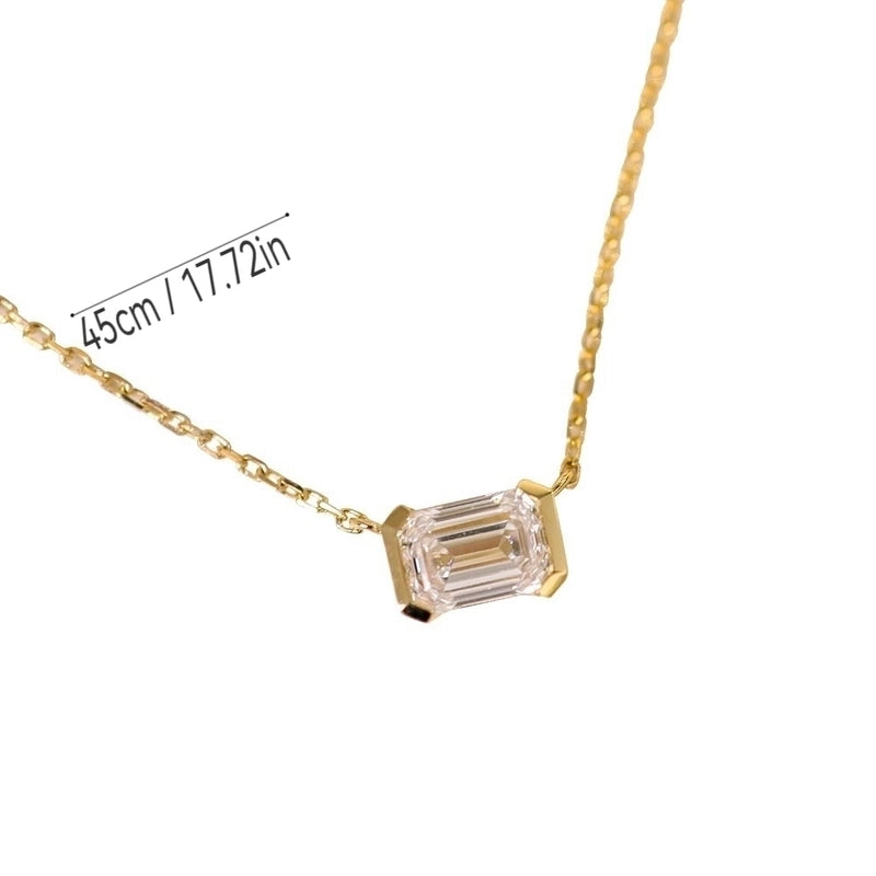 925 Sterling Silver Solid Color Pendant Necklace