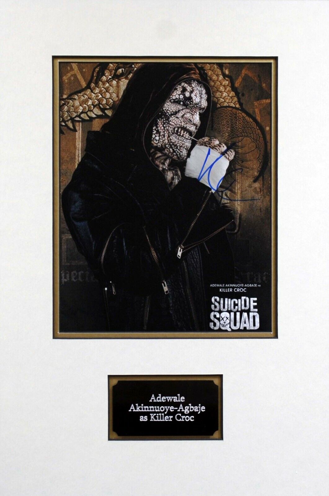 Adewale AKINNUOYE-AGBAJE Suicide Squad Signed & Mounted 10x8 Photo Poster painting AFTAL RD COA