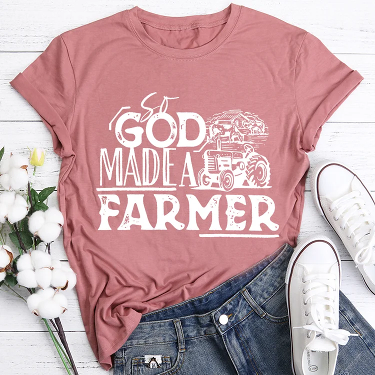 🌻NEW IN - So God Made A Farmer Funny Round Neck T-shirt