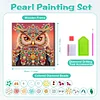 Regenbogenverzierte Eule speziell geformte 5D-DIY-Teilbohrer-Diamanten-Punkte, Edelstein-Kunst-Kits mit Rahmen, Diamanten-Gem&auml;lde, Edelstein-Kunst 29x