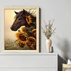 【Limited Stock Sale】Sunflower And Horse - 11CT Stamped Cross Stitch 40*50cm/15.75*19.69in