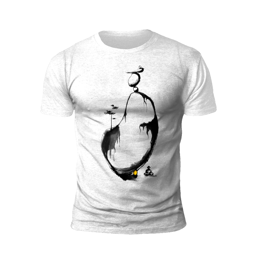 Harmony in Nature: Crane and Lotus T-Shirt