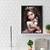 Diamond Painting -DIY Full Square Drill Girl with Pet(35x45cm)