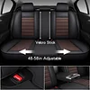 MINGBRON Car Seat Covers Full Set, Brown Car Seat Cover Lumbar Support, Car Seat Protector Waterproof, Nappa Leather Car Seat Cushion, Front Seats and Back Fit for Most Cars
