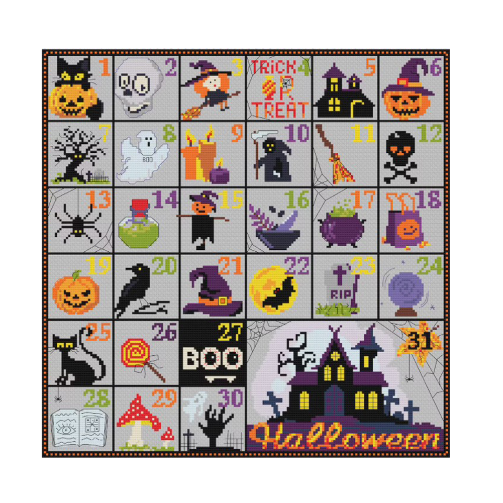 

Halloween Pattern - 11CT Stamped Cross Stitch - 40*50CM, 501 Original