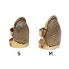 Brass Thimble Finger Sleeve Embroidery Finger Tips Cross Stitch Sewing Tool
