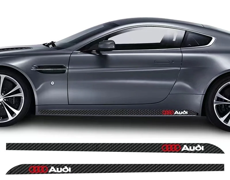 Car side skirt carbon fiber sticker