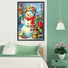 Diamond Painting-5D Full Round Drill Christmas Snowman(60*40 cm)