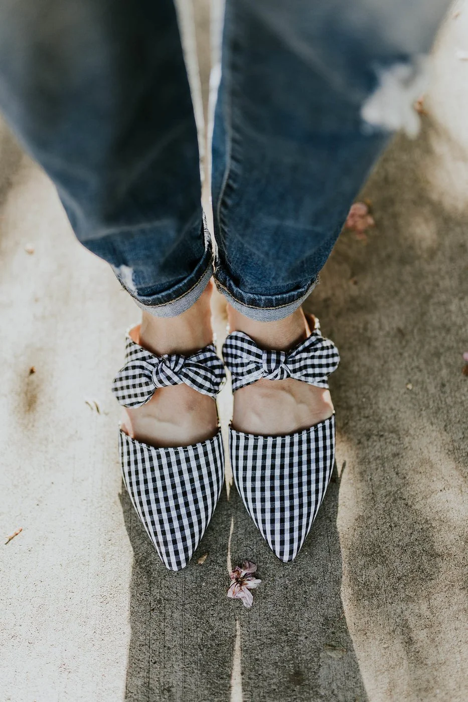Summer plaid pointed toe large size Baotou sandals