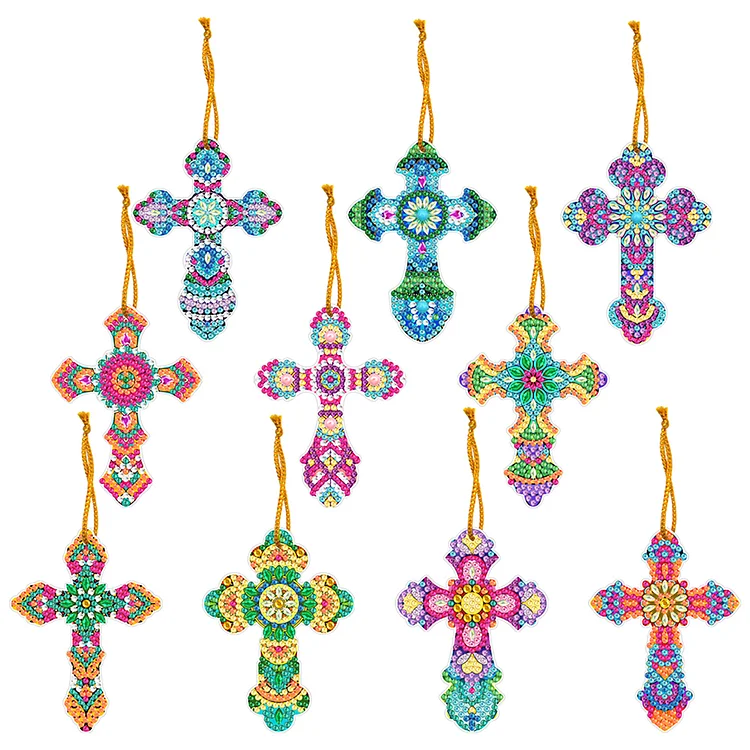Easter Cross - Pendant - DIY Diamond Crafts (10pcs)