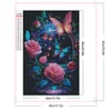 (40*60cm)Roses Butterfly - Round AB Drill Diamond Painting